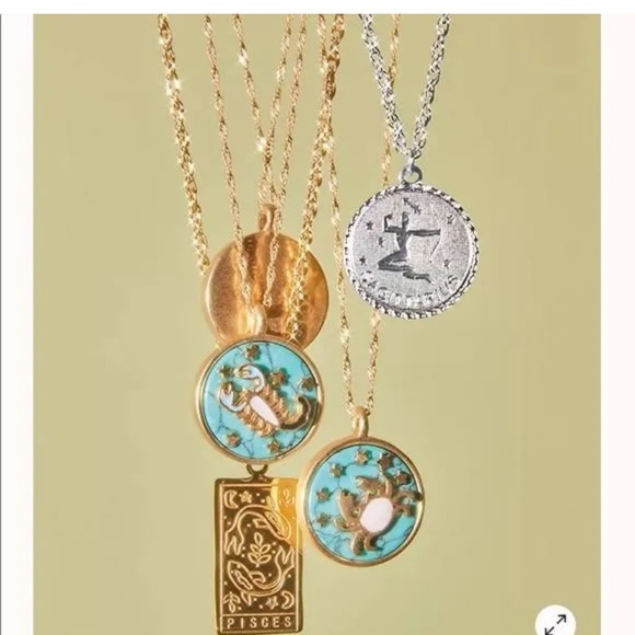 Free People Sign Of The Times Necklace in Aquarius - Picture 2 of 3